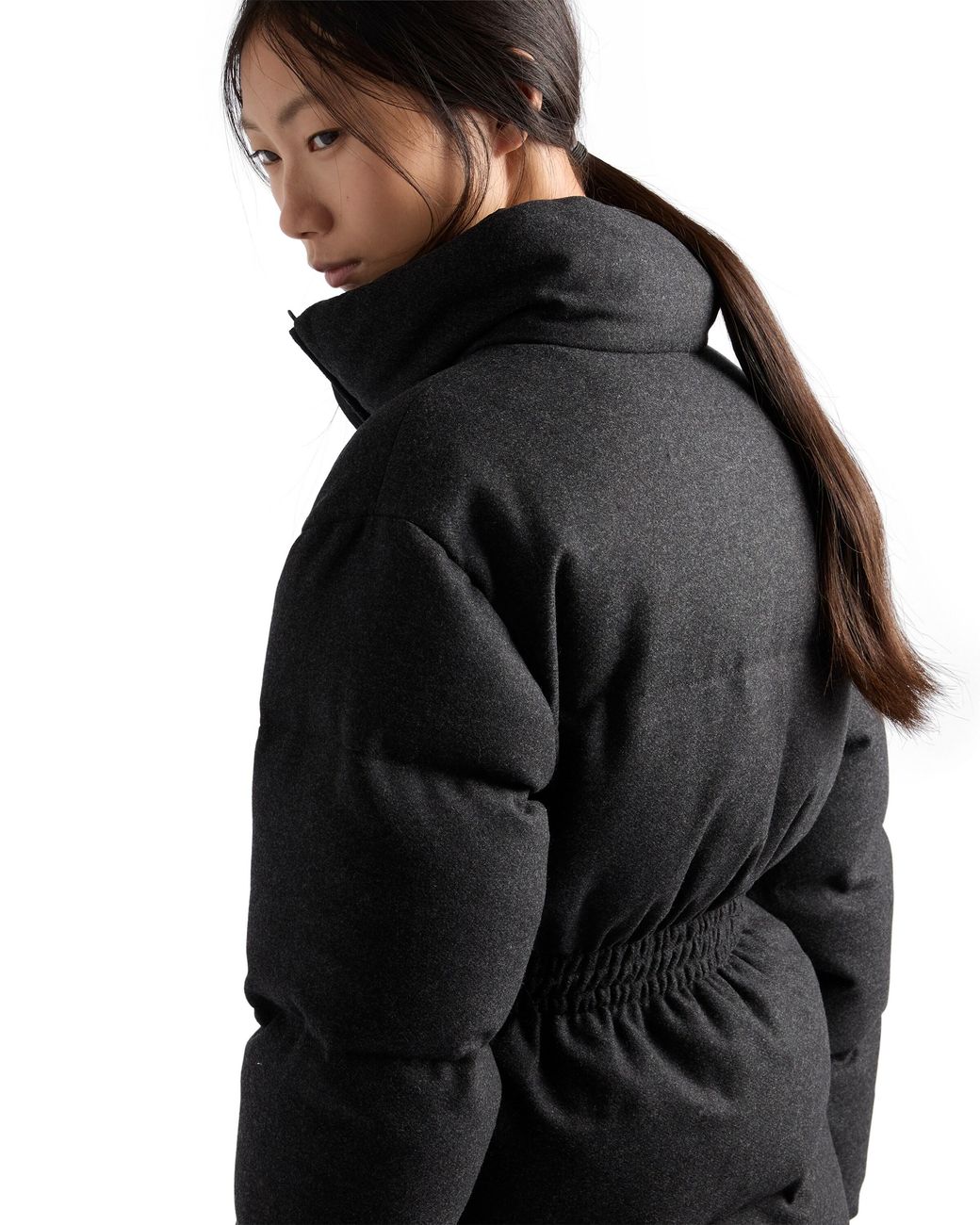 Prada Black Re-Wool Down Jacket