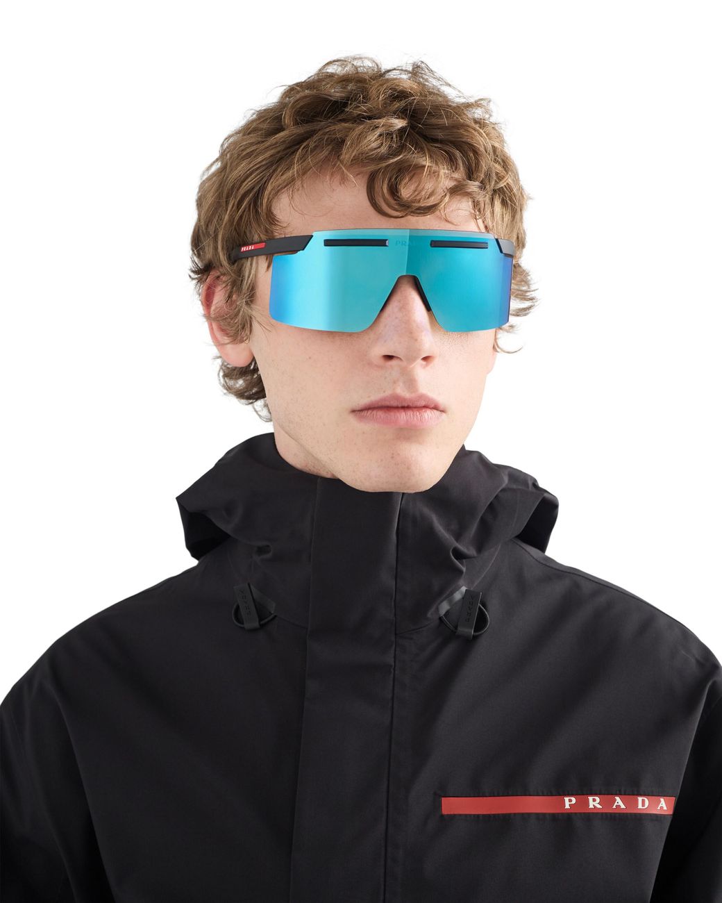 Prada Blue Linea Rossa Active Sunglasses for men
