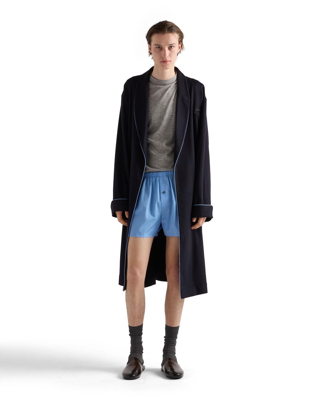 Prada Blue Cotton Boxer Shorts for men