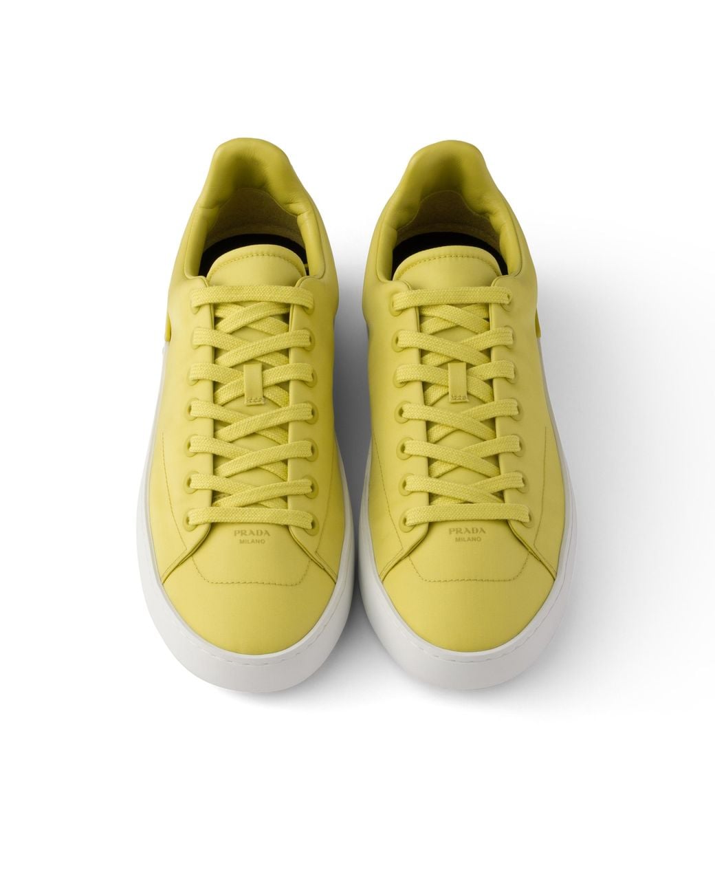 Prada Yellow Court Re-Nylon Sneakers for men