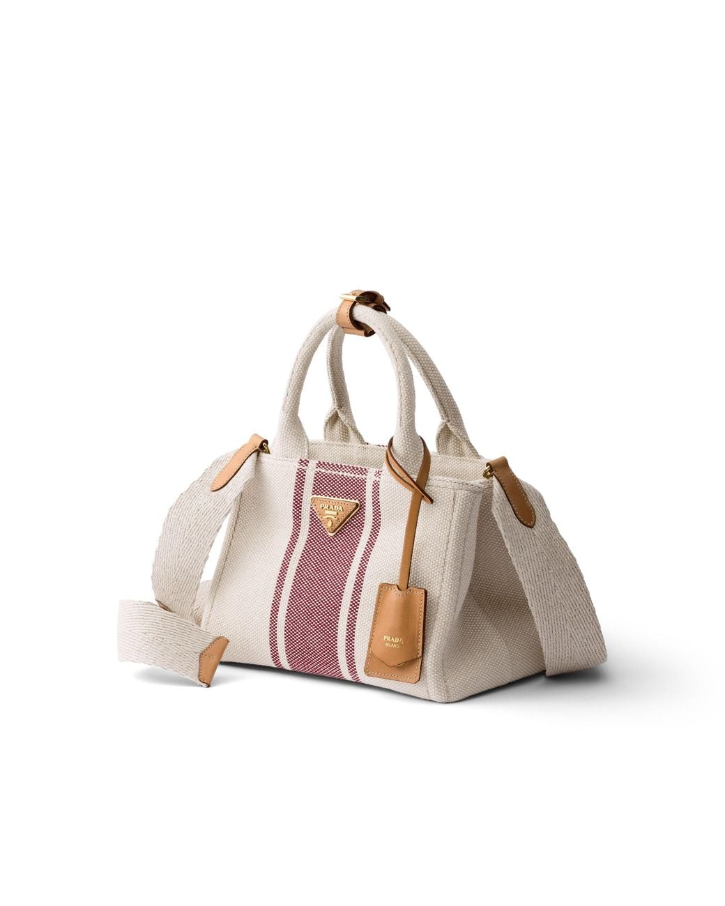 Prada Pink Jardinière Small Cotton Canvas Bag