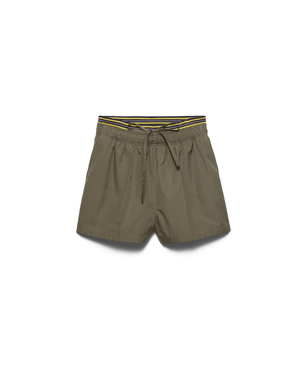 Prada Green Poplin Shorts, Forest