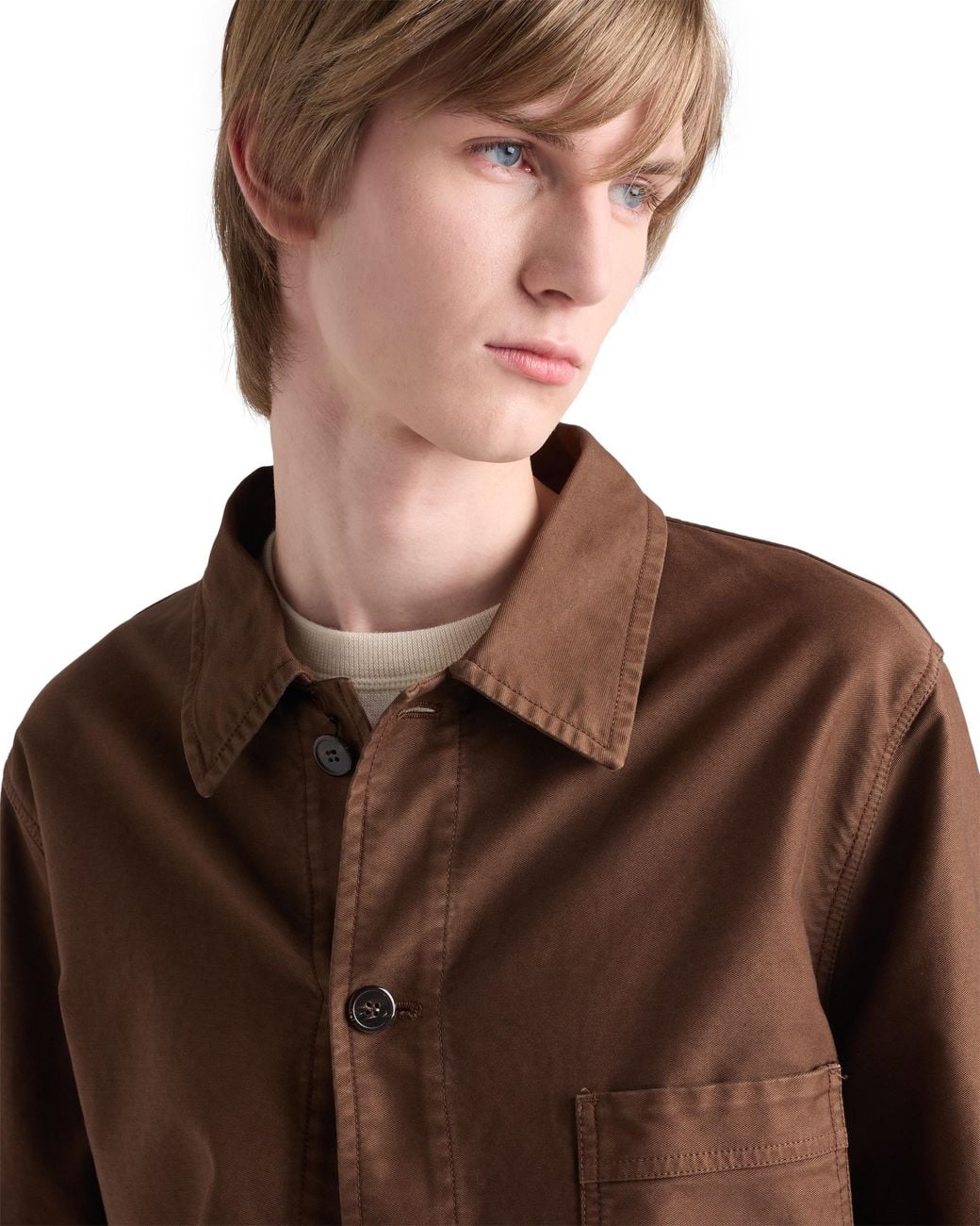 Prada White Cashmere Crew-Neck Sweater, Natural for men