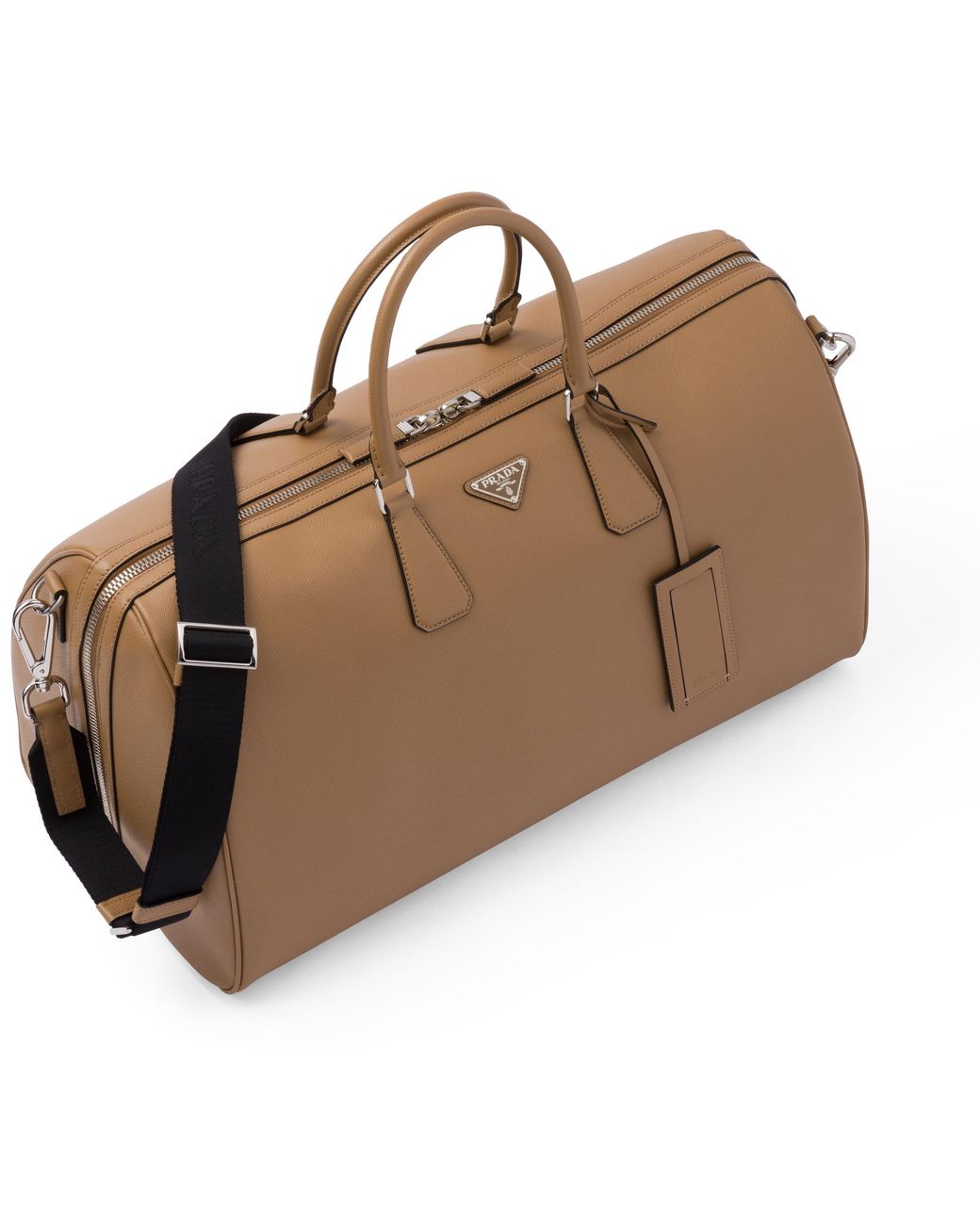Prada Natural Saffiano Leather Travel Bag