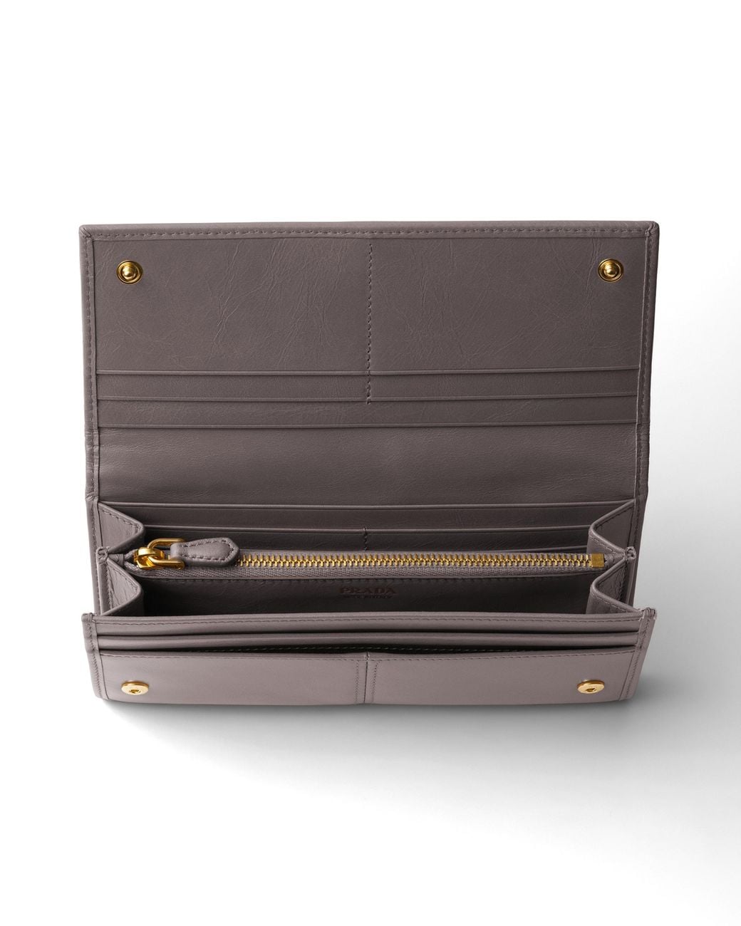 Prada Gray Large Leather Wallet