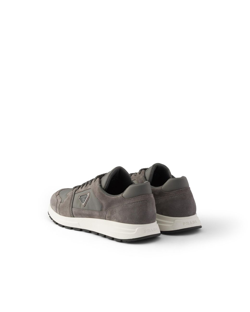 Prada Gray Prax Suede And Re-Nylon Sneakers for men