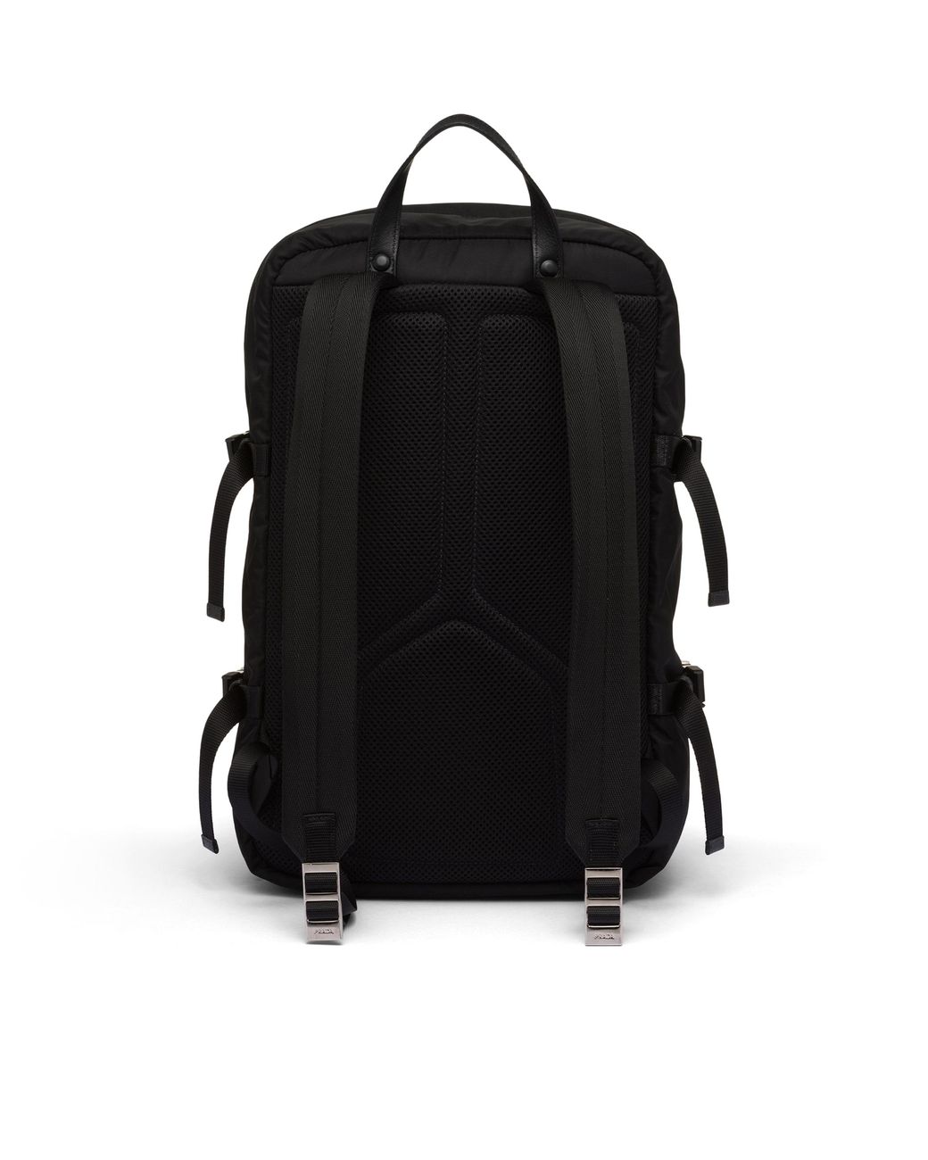 Prada Black Re-nylon And Saffiano Leather Backpack for men