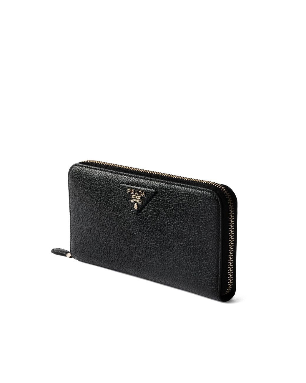 Prada Black Große Geldbörse Aus Leder, Damen