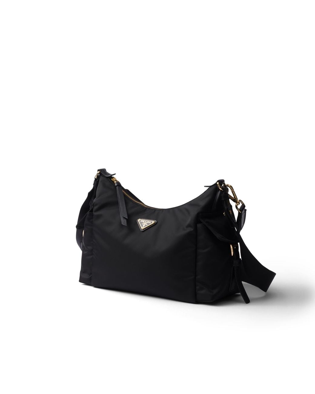 Prada Black Explore Large Re-Nylon And Leather Bag