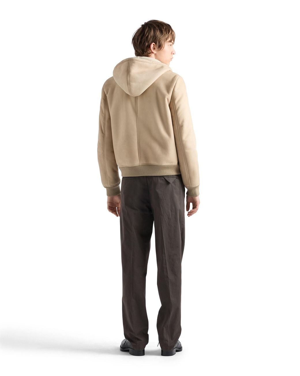 Prada Natural Shearling Bomber Jacket for men