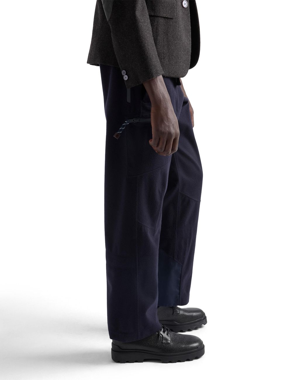 Prada Blue Technical Cashmere Pants for men