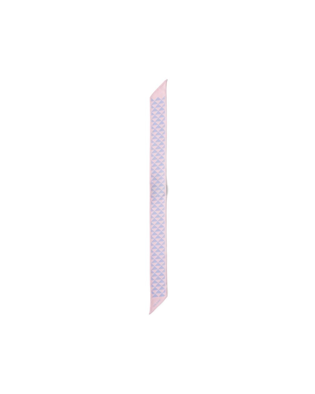 Prada White Printed Silk Tie, Petal/Wisteria