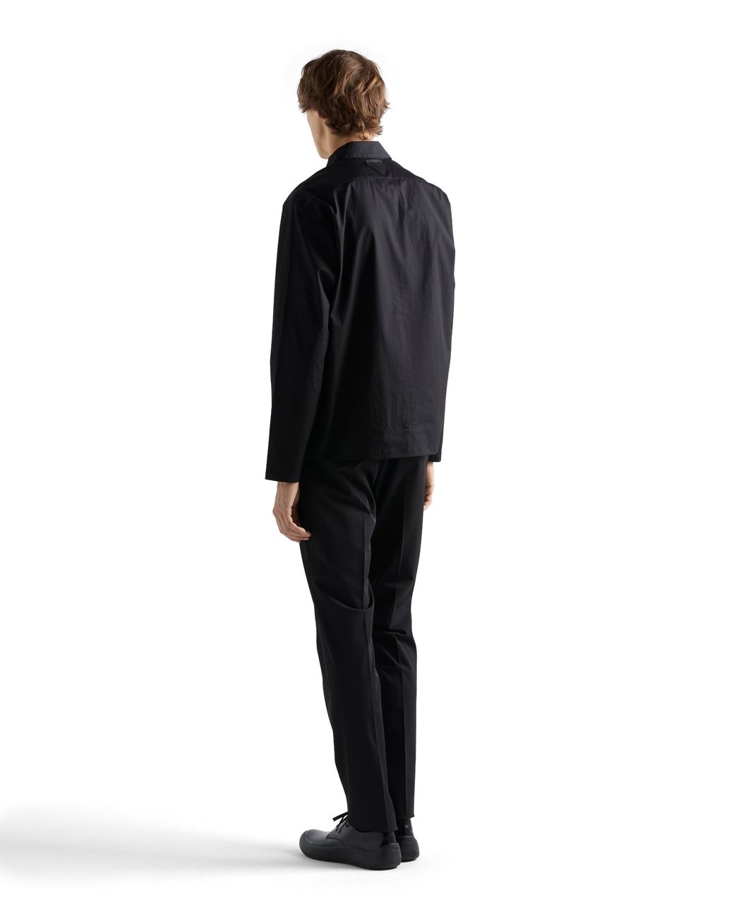 Prada Black Stretch Cotton Shirt for men