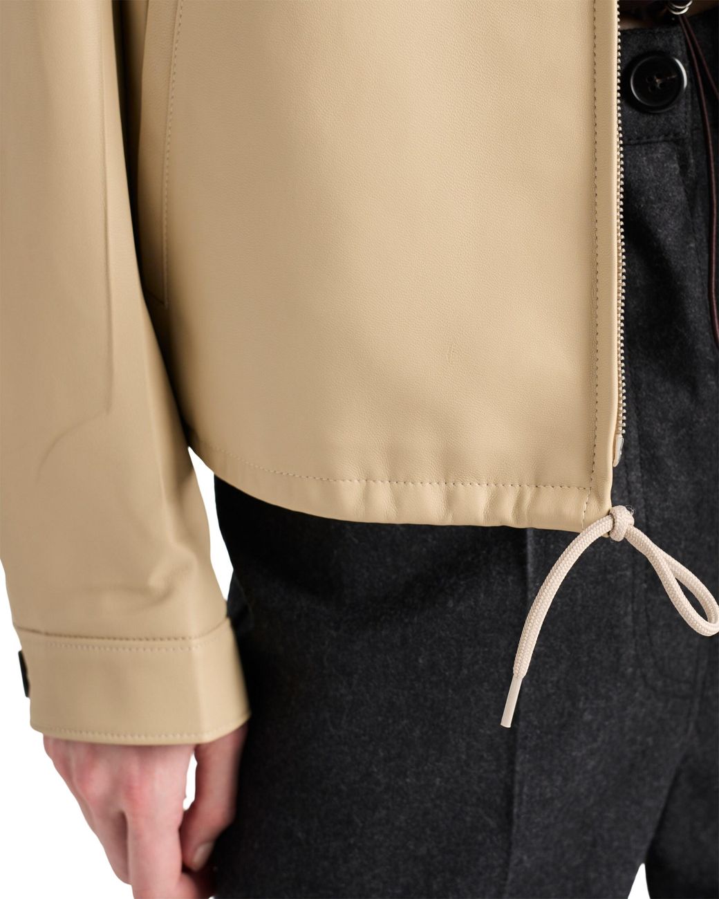 Prada Natural Nappa Leather Blouson Jacket