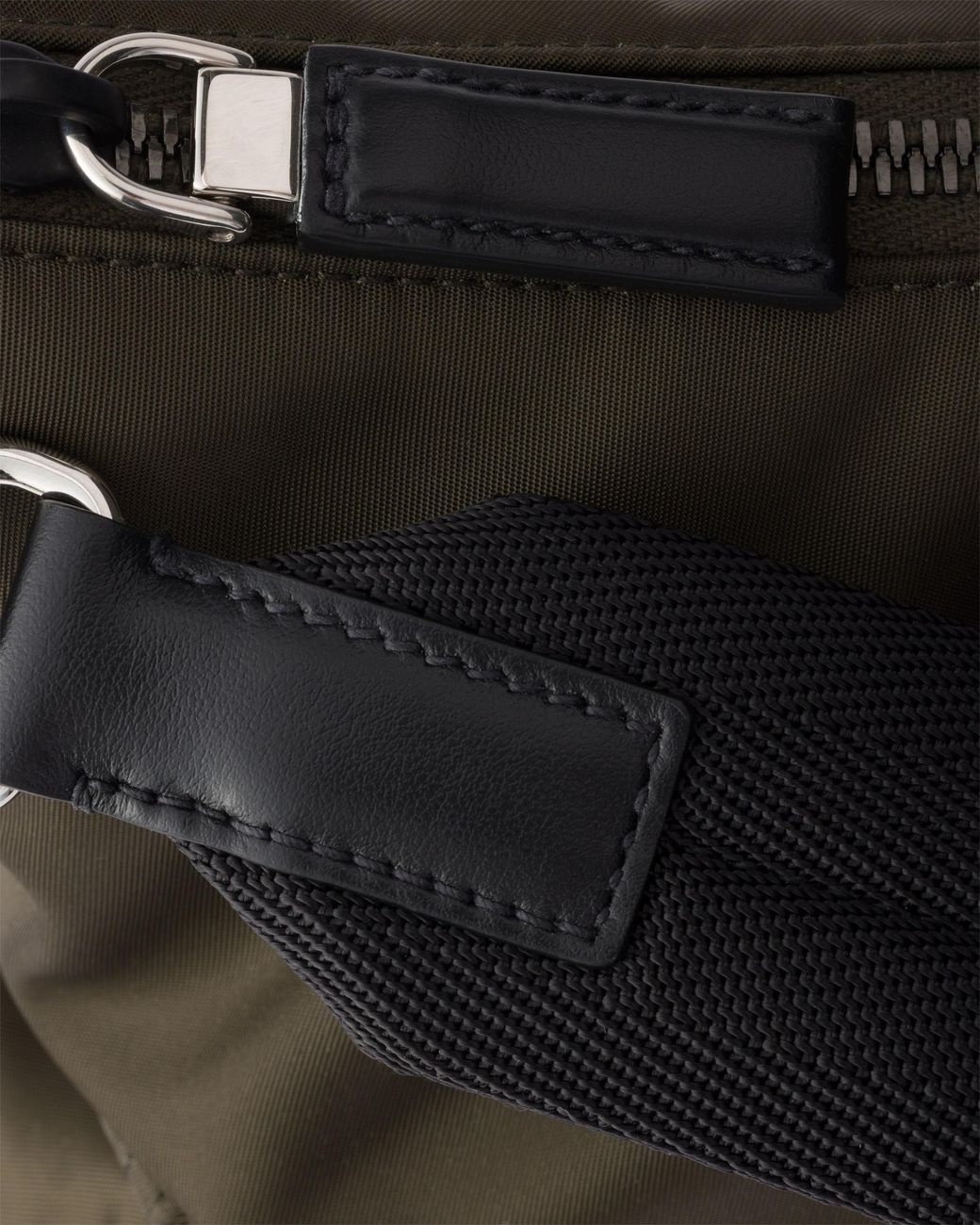 Prada Black Explore Re-Nylon And Leather Bag for men