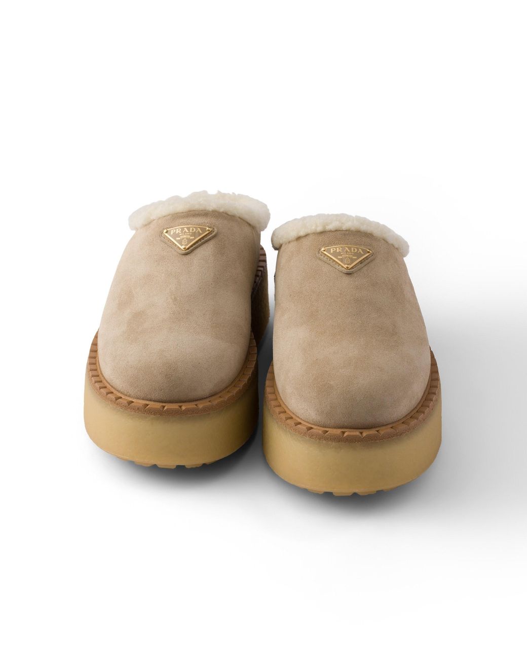 Prada Multicolor Suede Slippers