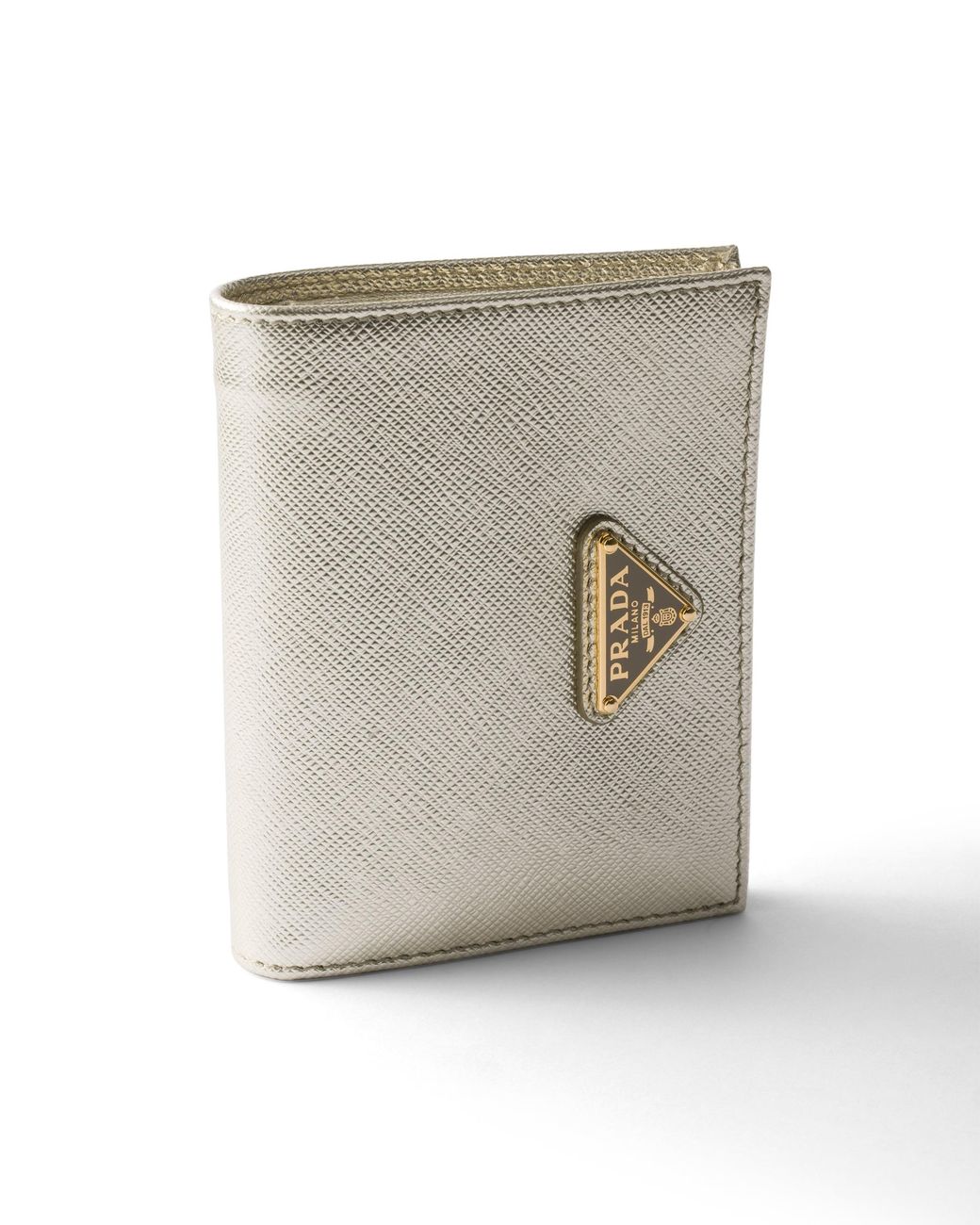 Prada White Small Saffiano Leather Wallet