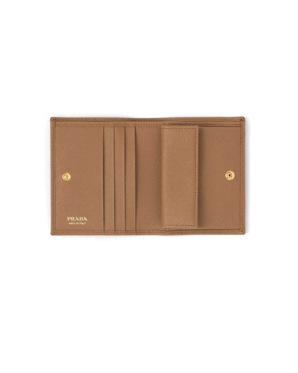 Prada White Small Saffiano Leather Wallet