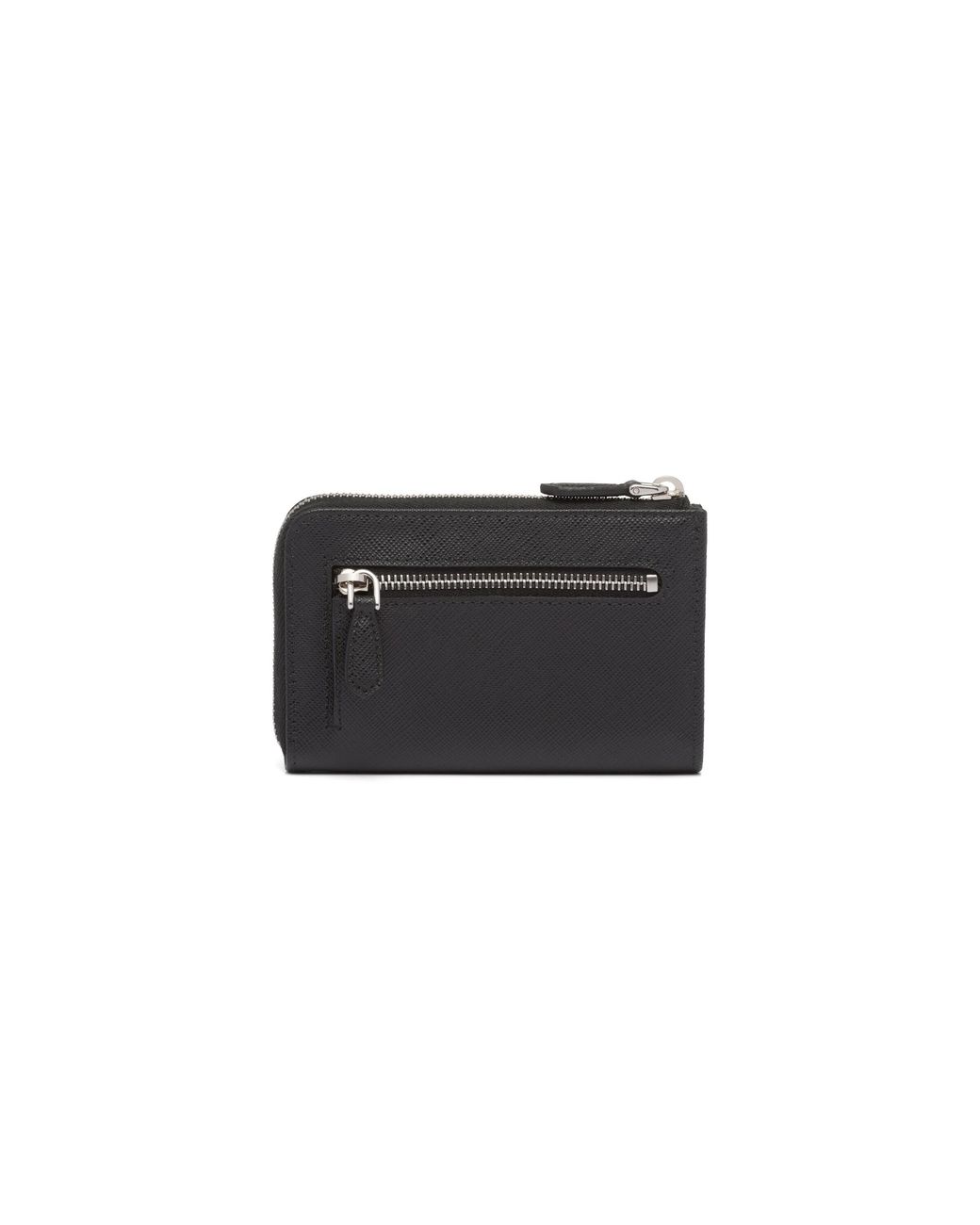 Prada Black Saffiano Leather Keychain