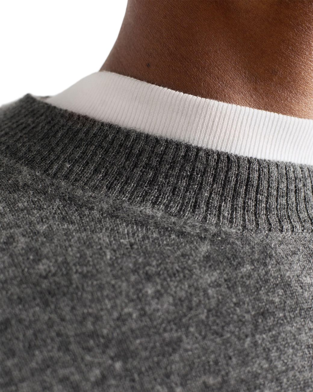 Prada Gray Cashmere Crew-Neck Sweater