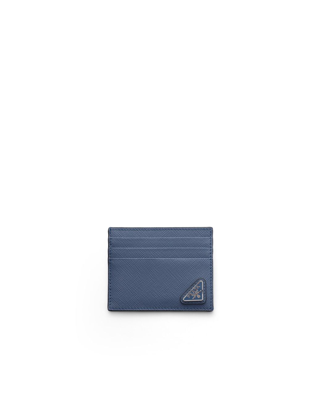 Prada Blue Saffiano Leather Card Holder for men