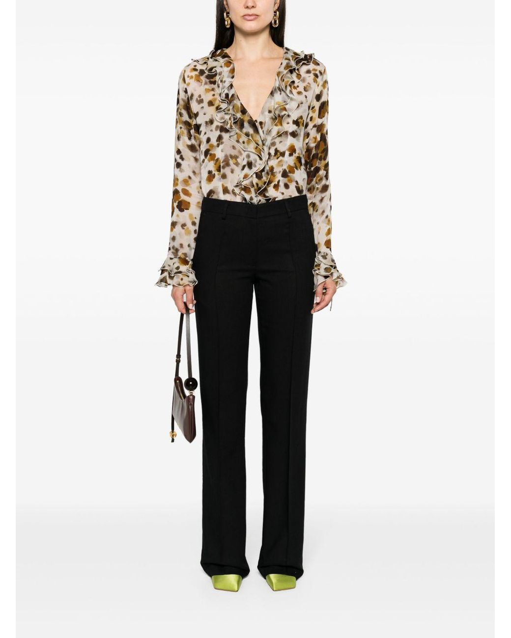 Blusa Con Rouches di MSGM in White