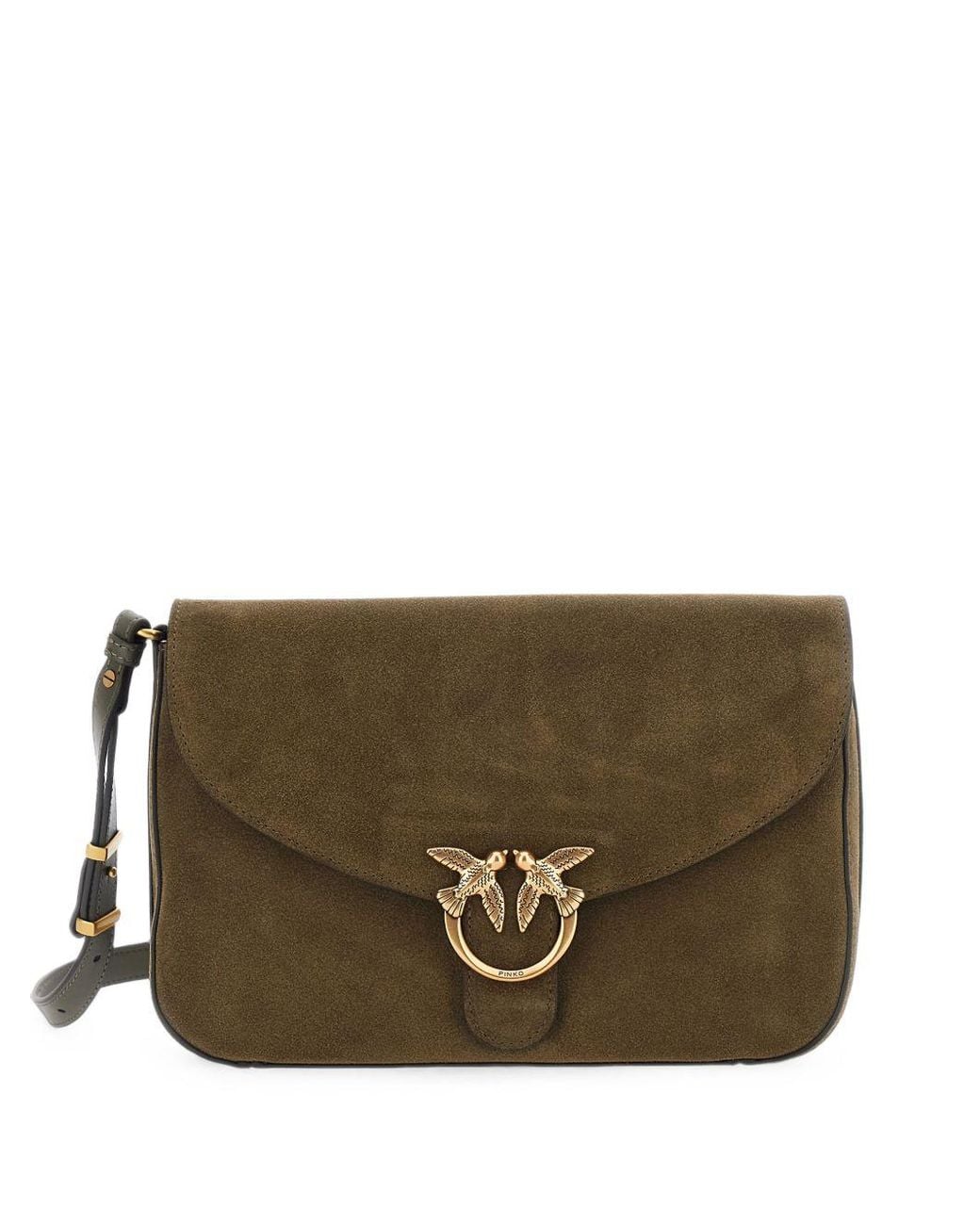Borsa Con Patta Curva di Pinko in Brown