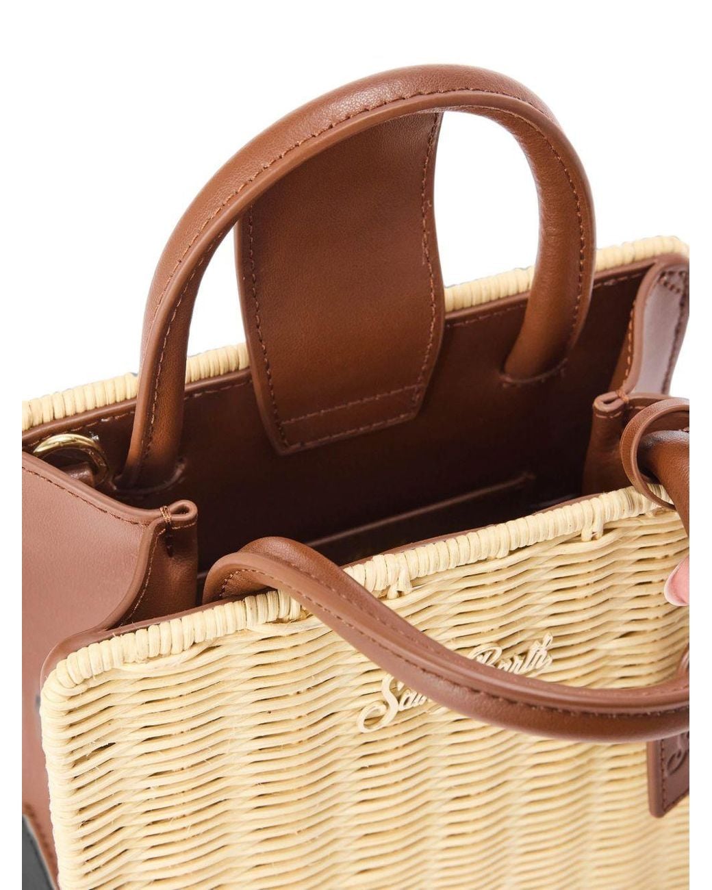 Borsa Intrecciata di Mc2 Saint Barth in Natural