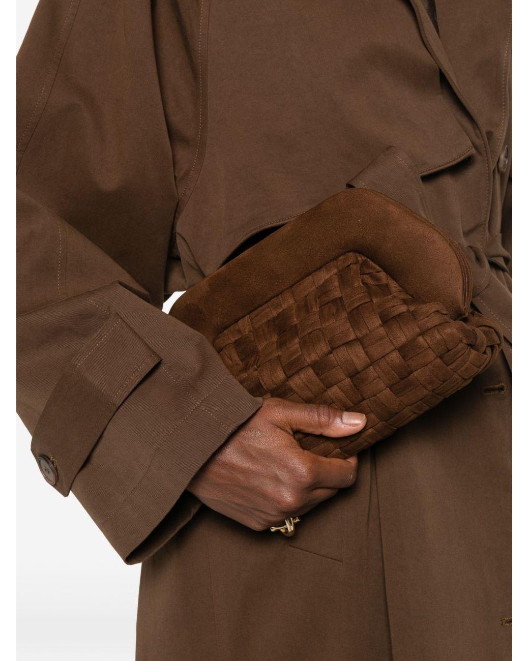 Pochette Bios Medium Con Intreccio di THEMOIRÈ in Brown