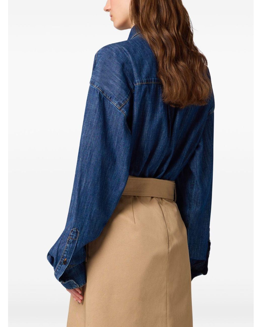 Camicia Con Fiocco di MSGM in Blue