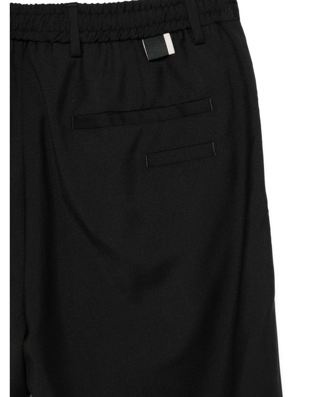 Pantaloni Con Risvolti Neri di Low Brand in Black da Uomo
