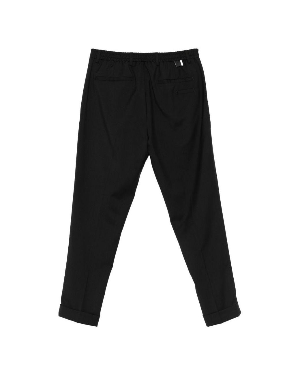 Pantaloni Con Risvolti Neri di Low Brand in Black da Uomo