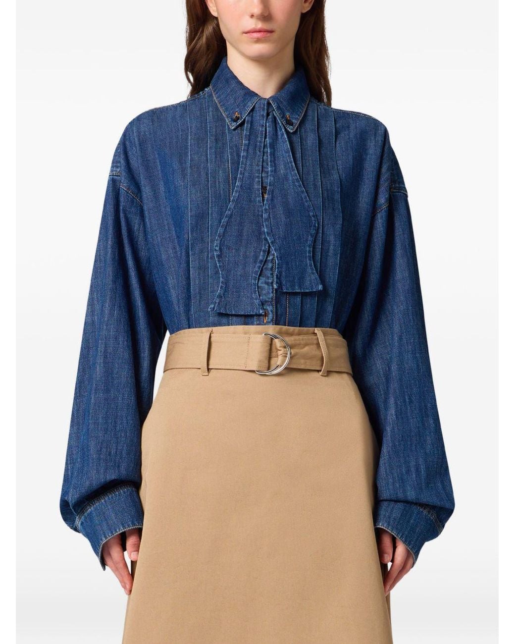 Camicia Con Fiocco di MSGM in Blue