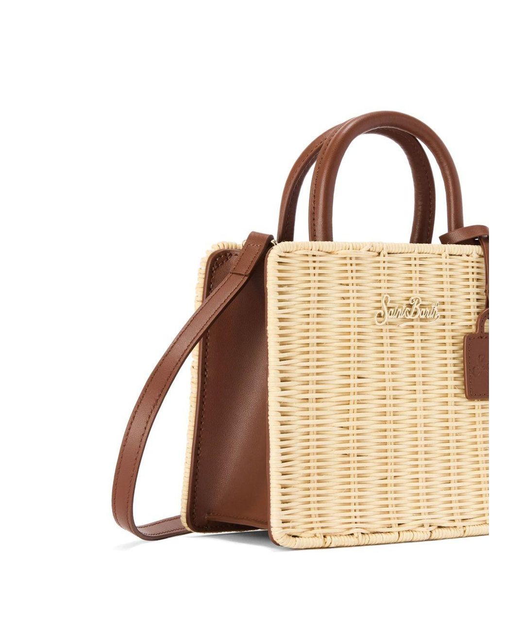 Borsa Intrecciata di Mc2 Saint Barth in Natural