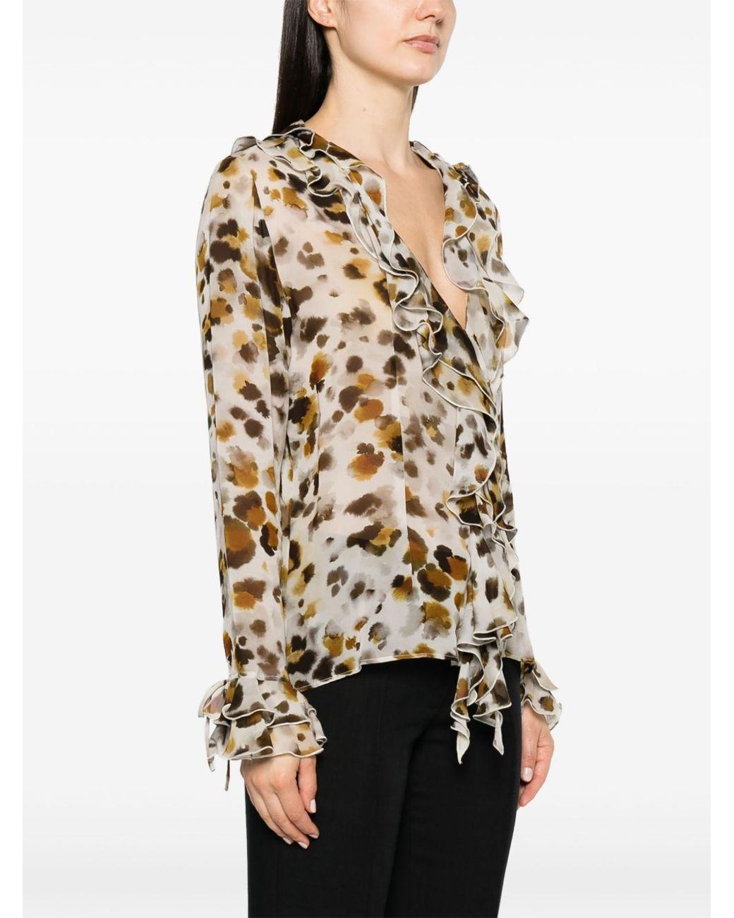 Blusa Con Rouches di MSGM in White