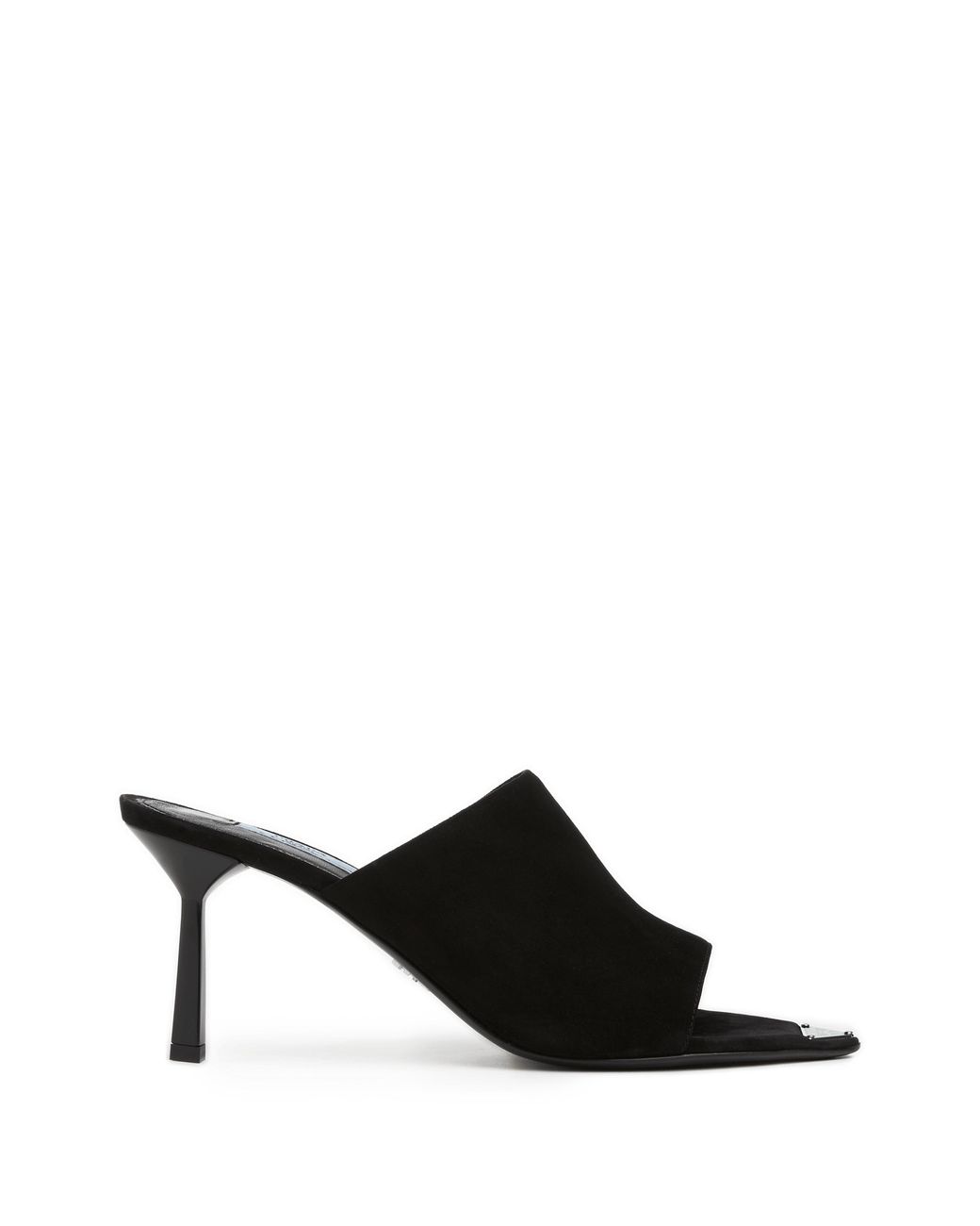 Mules en daim Prada en coloris Black