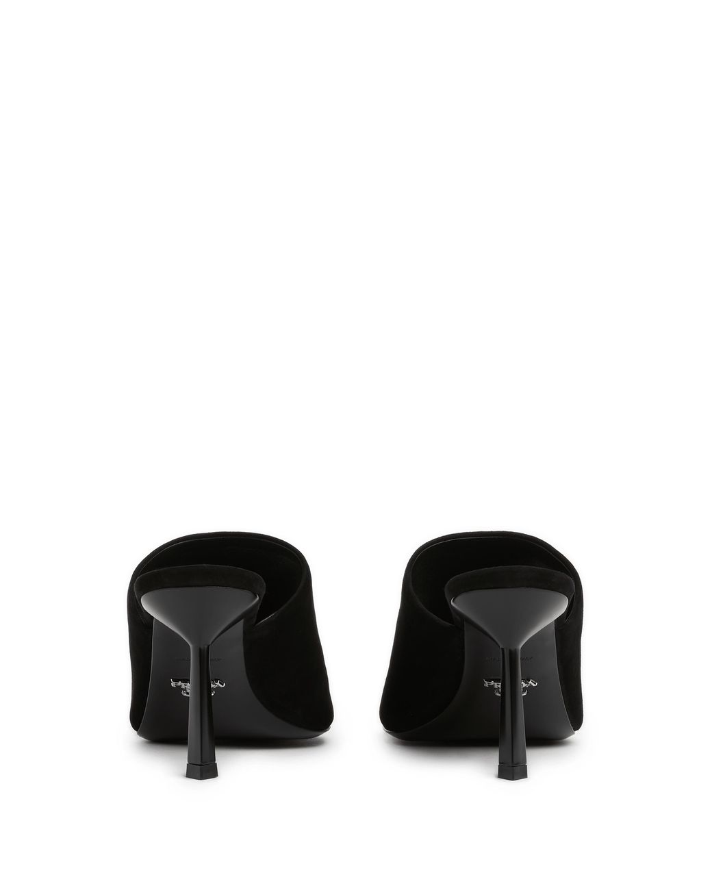 Mules en daim Prada en coloris Black
