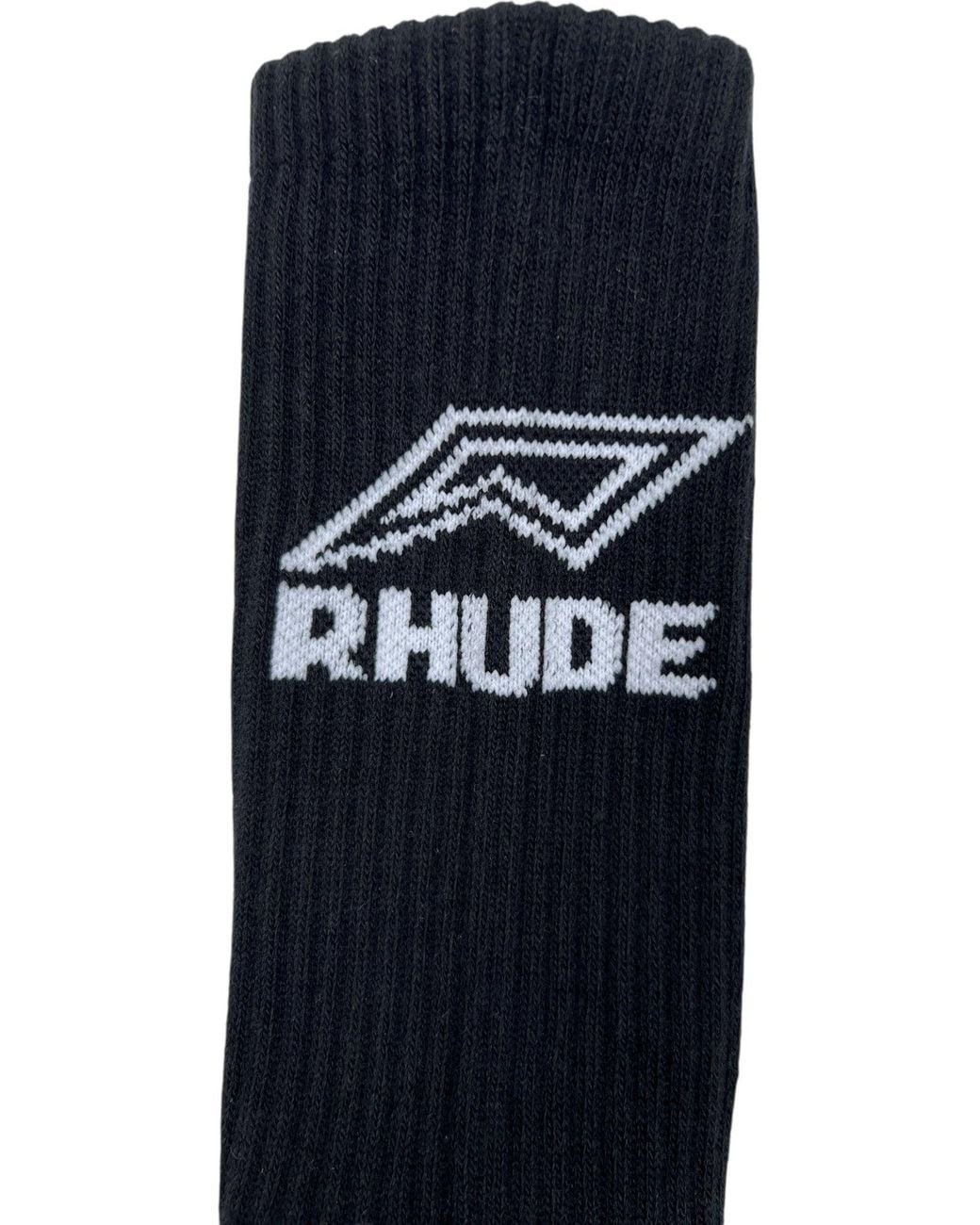 Rhude Blue Footy Logo Sock for men