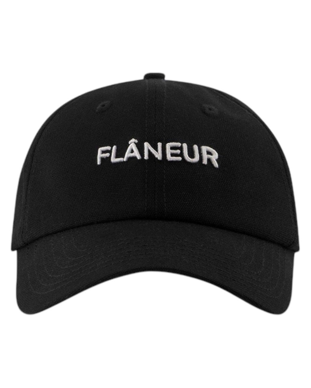 flâneur Black Logo Cap for men