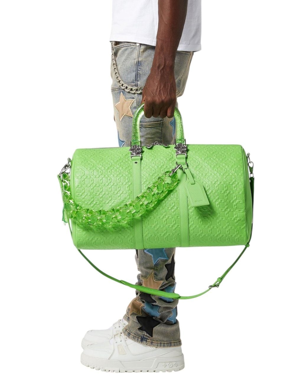 GUAPI Green Slime Duffle Bag for men