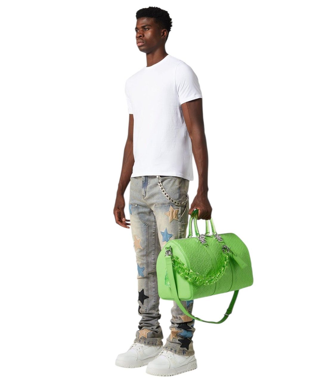 GUAPI Green Slime Duffle Bag for men