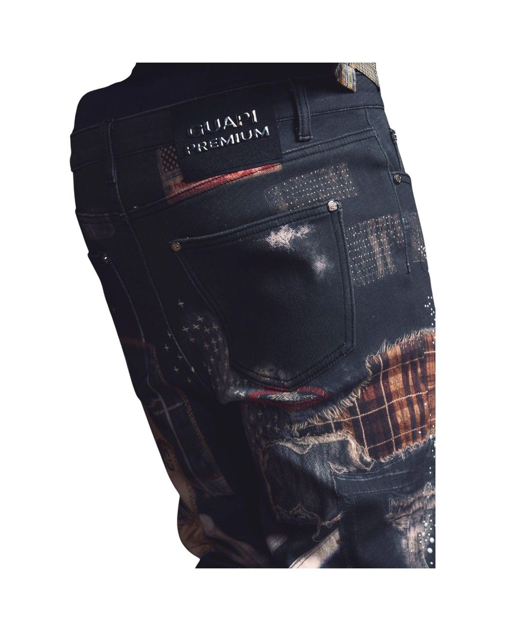 GUAPI Black Vintage Chronicle Denim for men