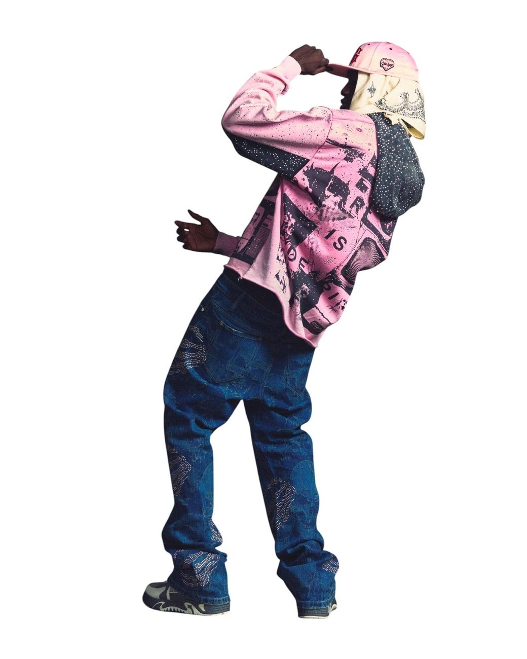GUAPI Blue Hell Dragger Laser Denim Pant for men