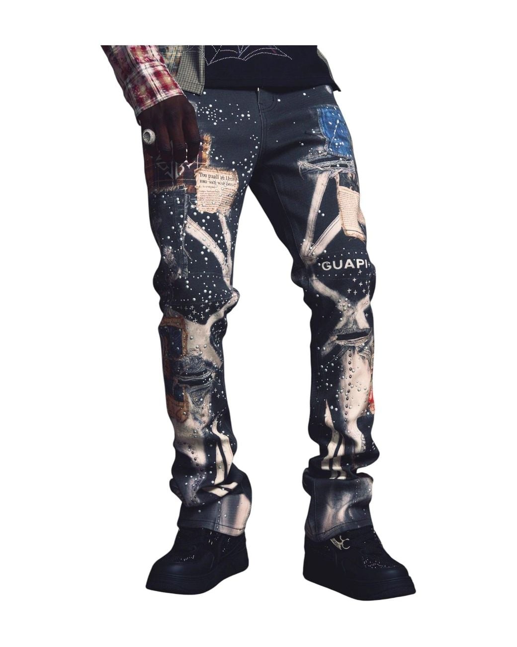 GUAPI Black Vintage Chronicle Denim for men