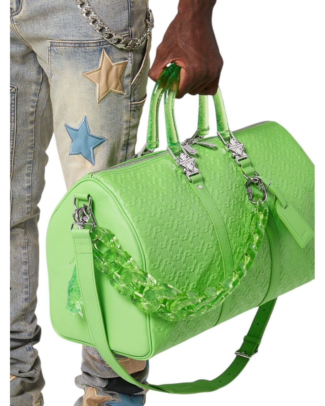 GUAPI Green Slime Duffle Bag for men