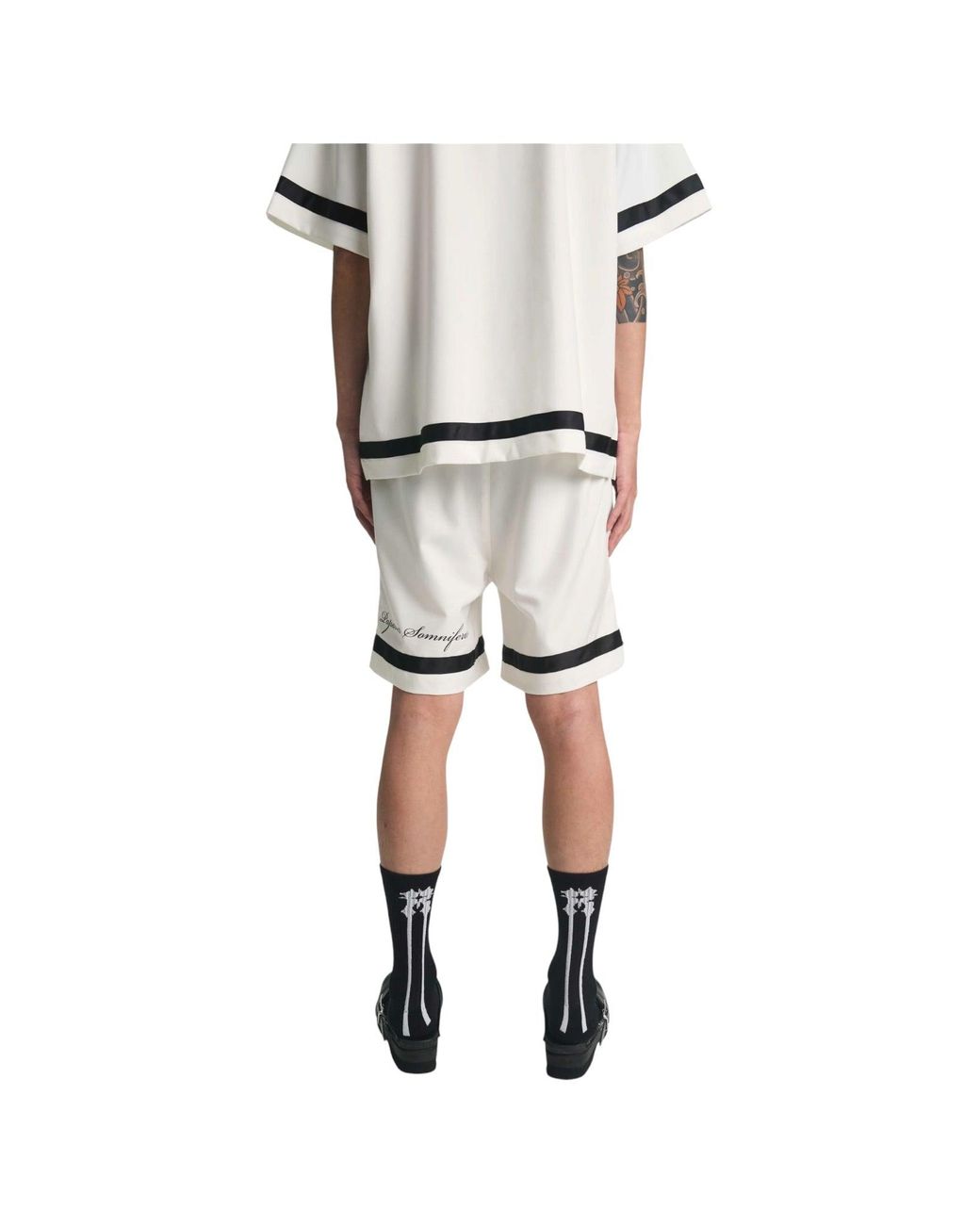 RTA White Clyde Elasticated Short Poppy for men