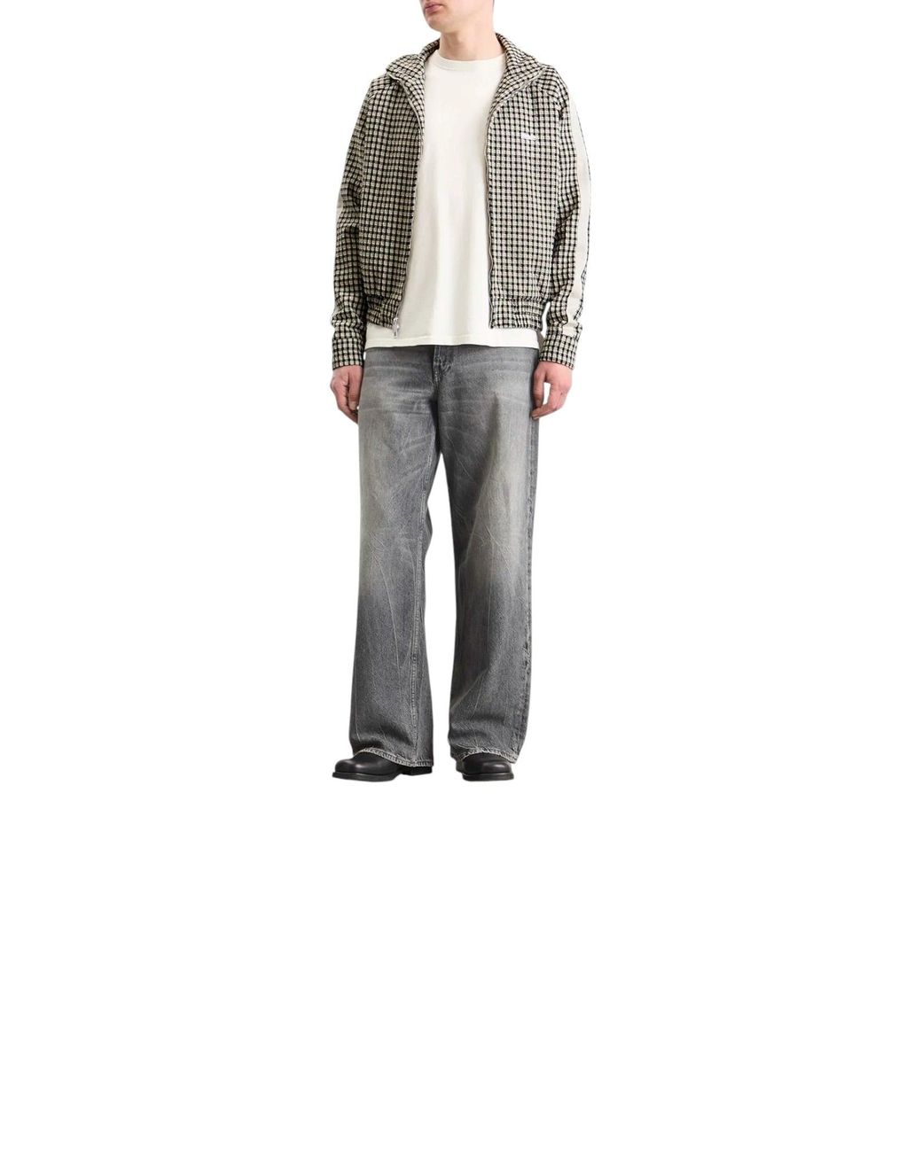 Rhude White Gingham Hamptons Track Jacket for men