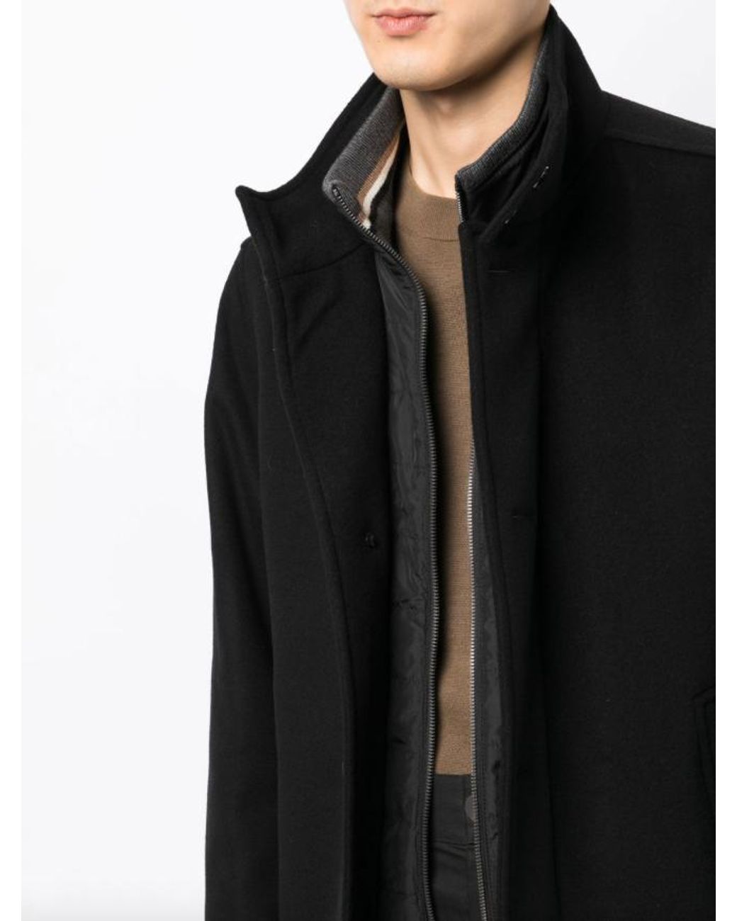 Boss wool cashmere coat with inner layer Clearance