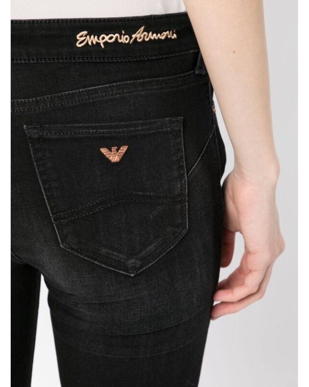 Emporio Armani J23 Super-skinny Jeans In Stretch Denim Black | Lyst
