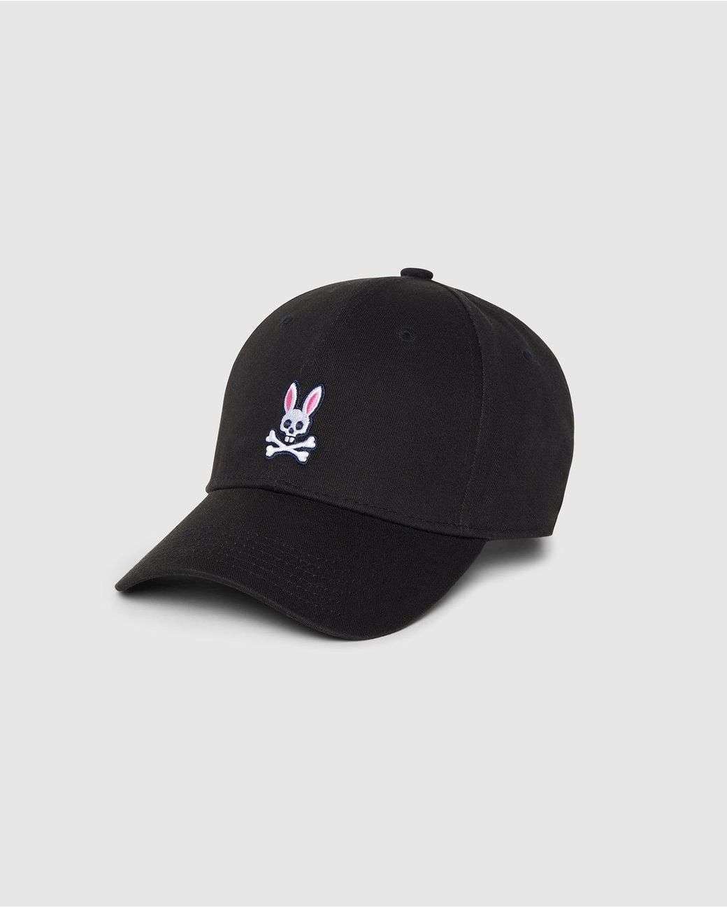 Psycho Bunny Black Classic Baseball Cap for men